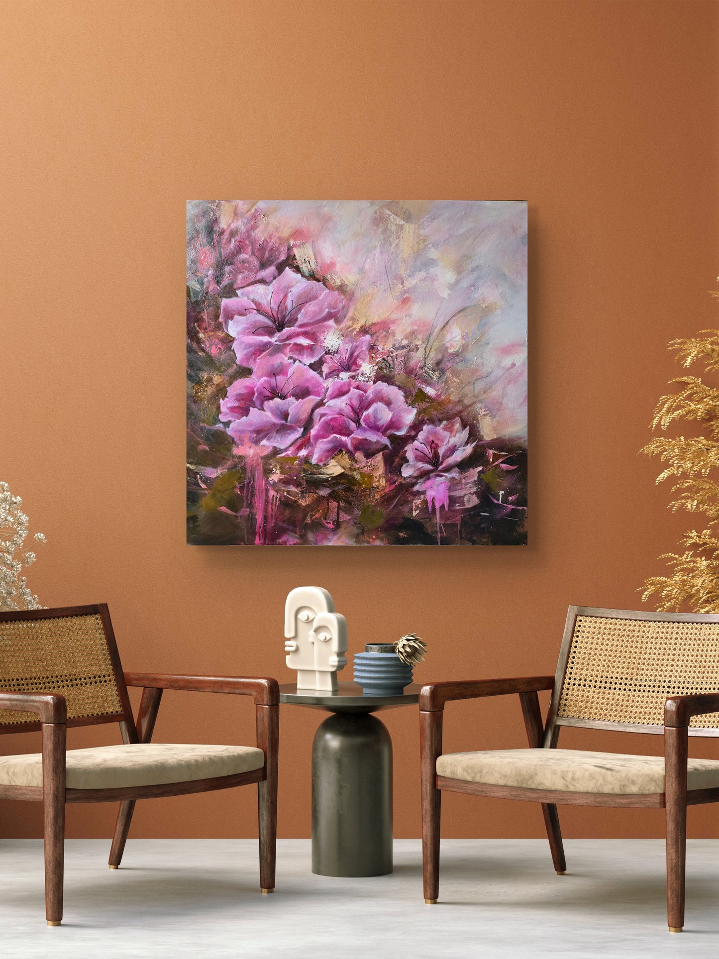 Sweet Surrender | Original Abstract Floral Painting | Margie Montante