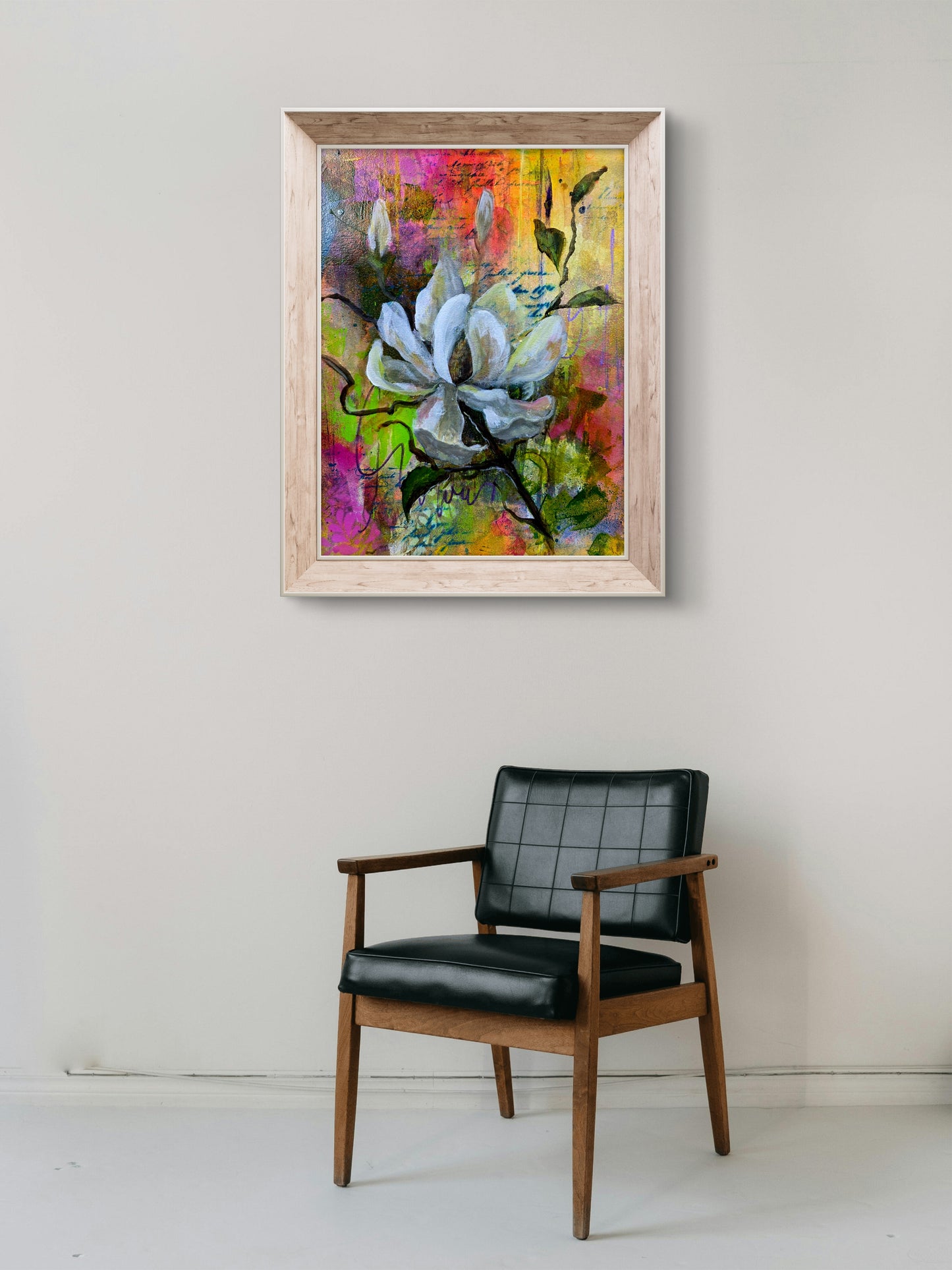 Serenity | Original Magnolia FLOWER Painting | Margie Montante