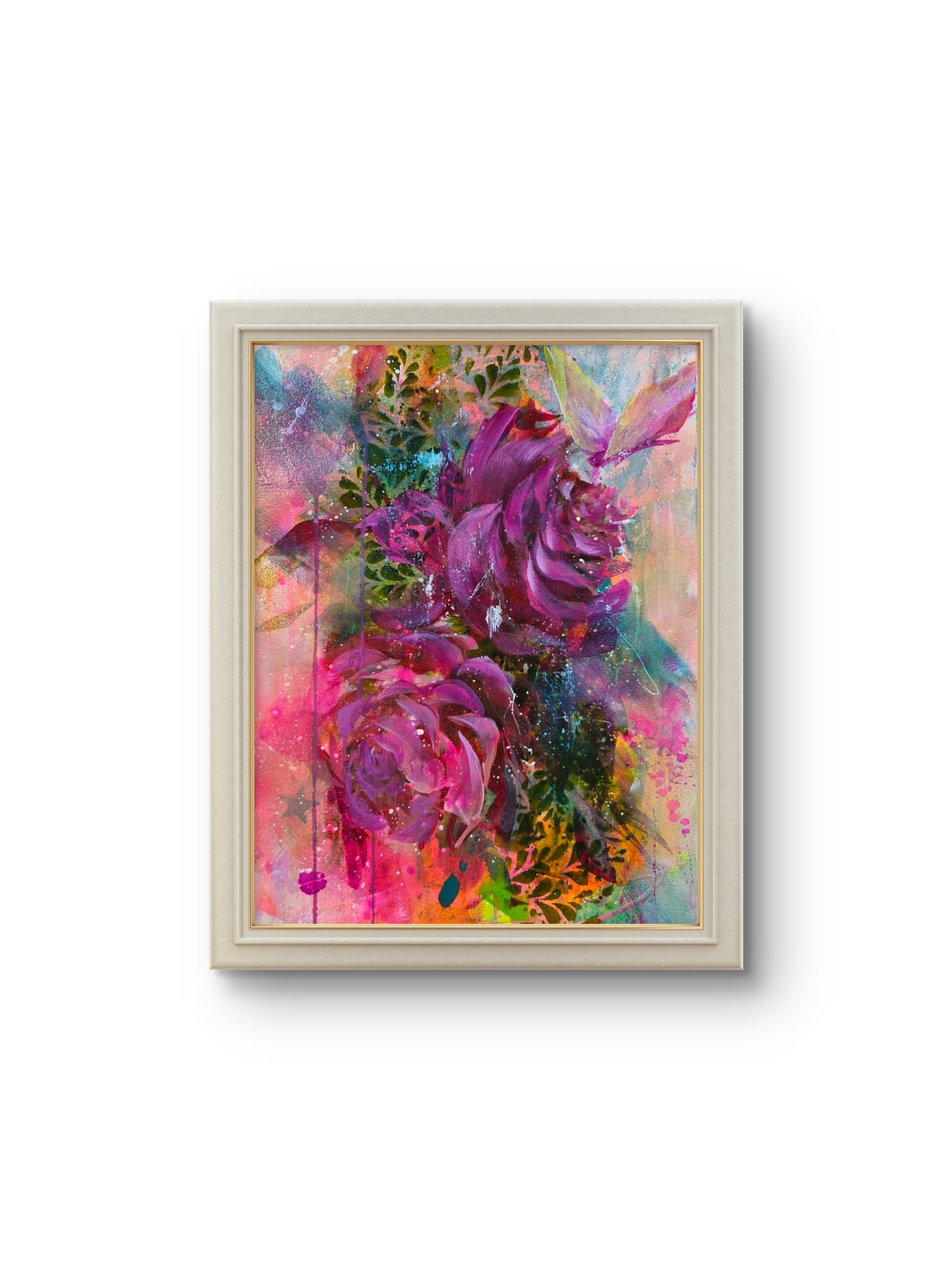 Two Matters | Original Abstract Floral Painting | 12×16