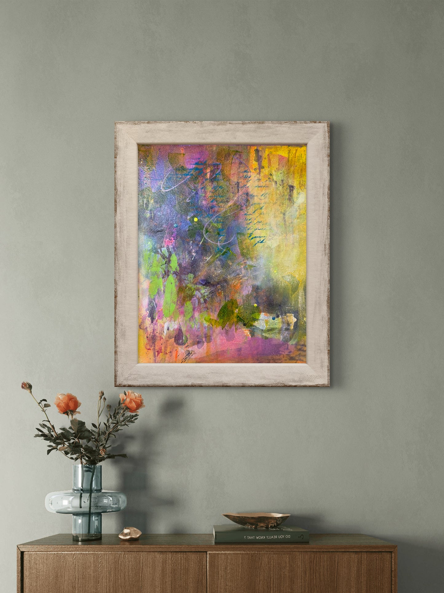 Before the Bloom II | Original Abstract Botanical Painting | 12 × 16