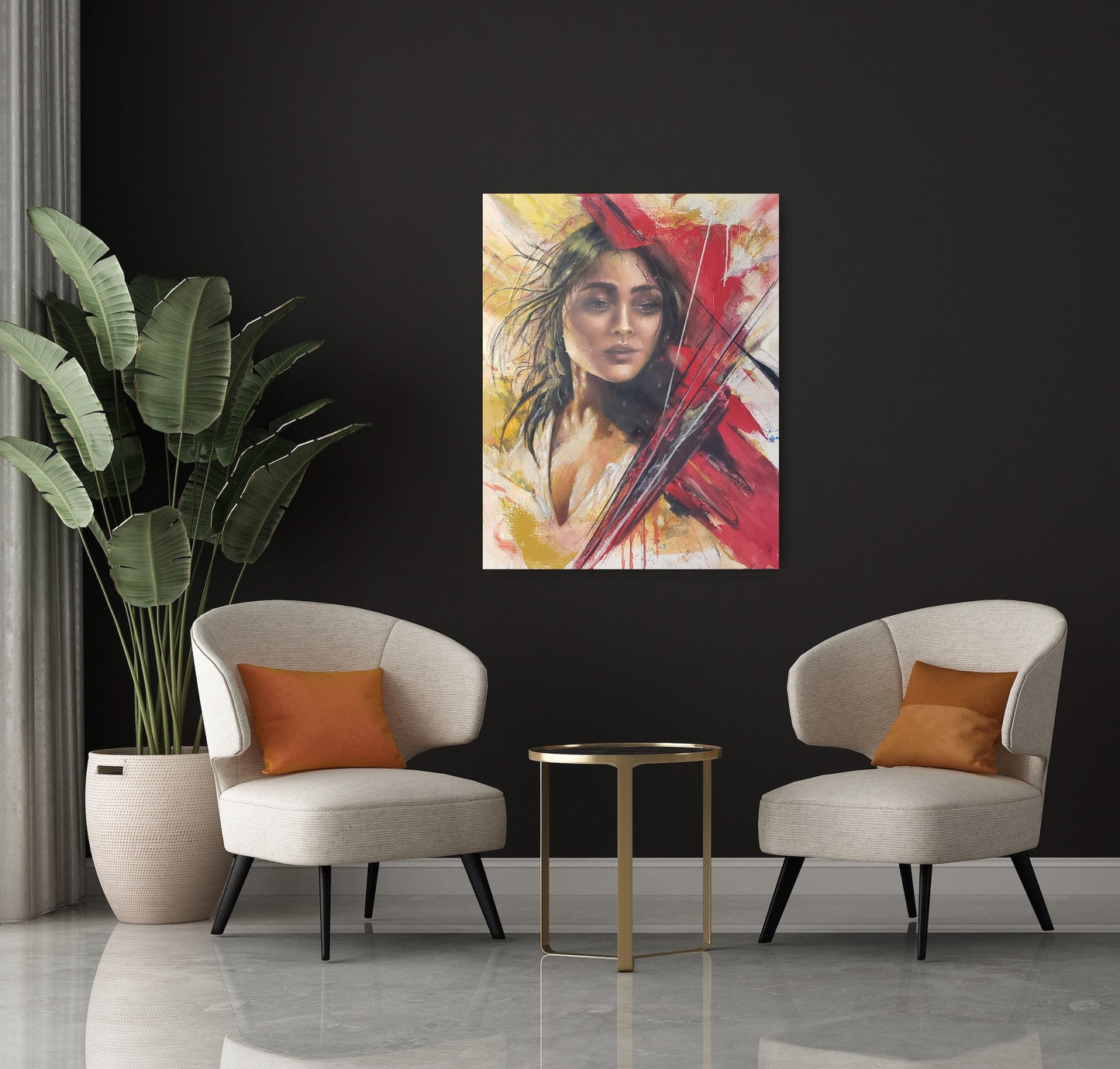 "SPERANZA" Abstract Realism Woman Art | Original Mixed Media Oil Painting 24x28