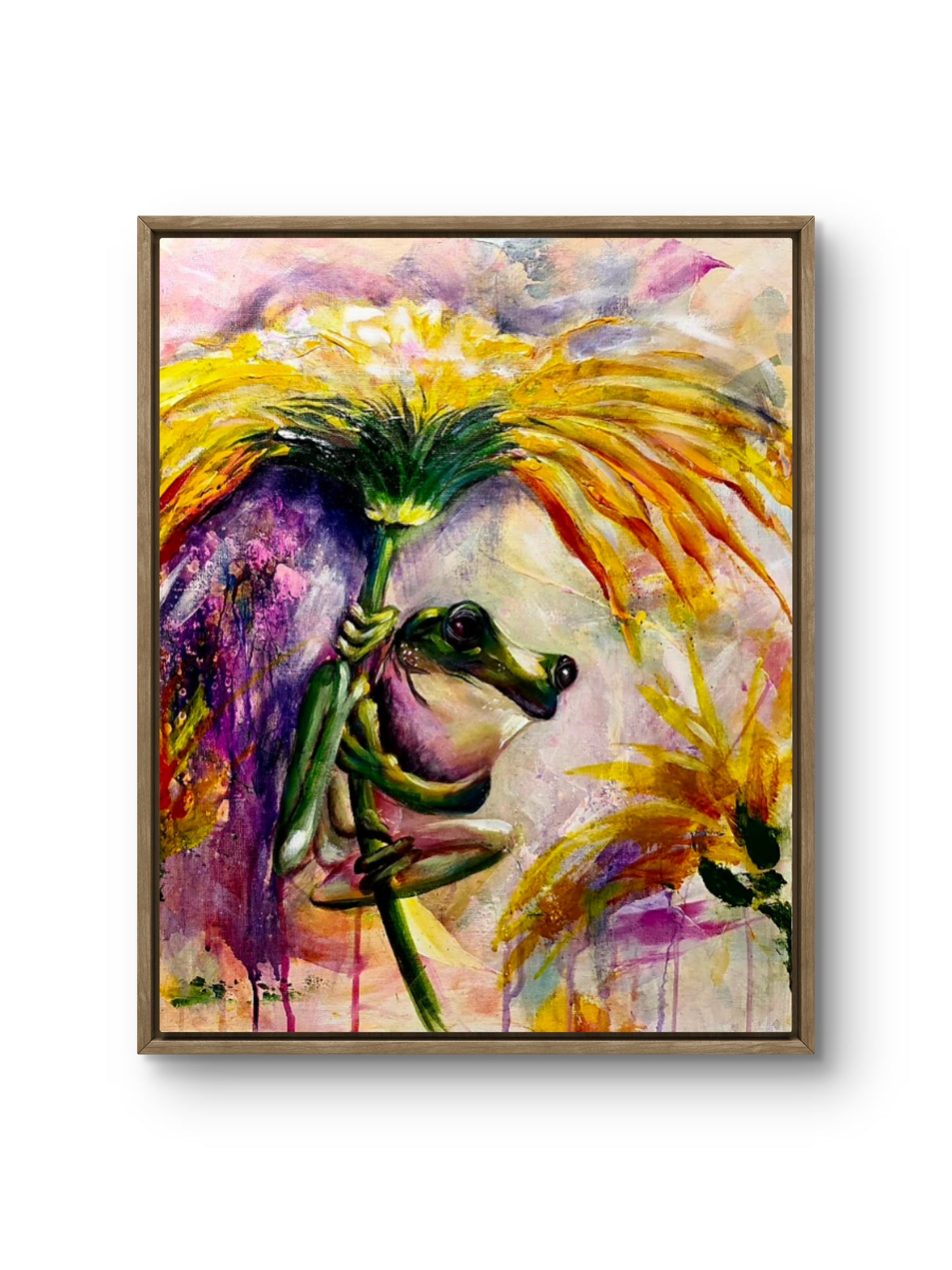 Freddy the tree frog | Original Tree Frog Painting | Margie Montante