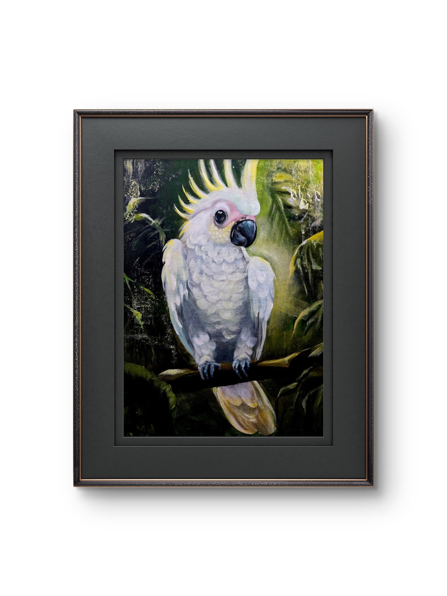 Fred Whispers | Abstract Realism Cockatoo Art