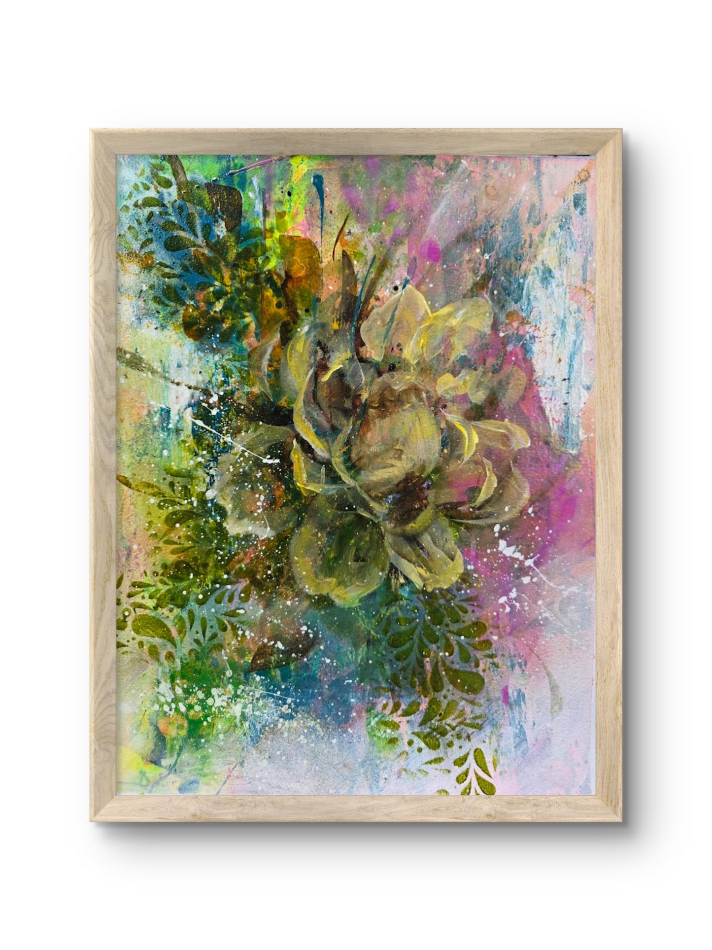 Joy and Happiness | Original Abstract Floral Painting | 12×16 | Margie Montante