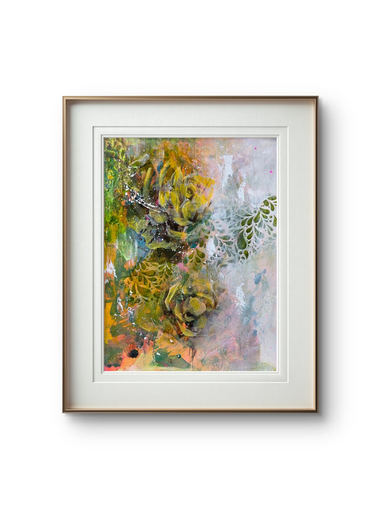 Two Together | Original Abstract Floral Painting | 12×16 | Margie Montante