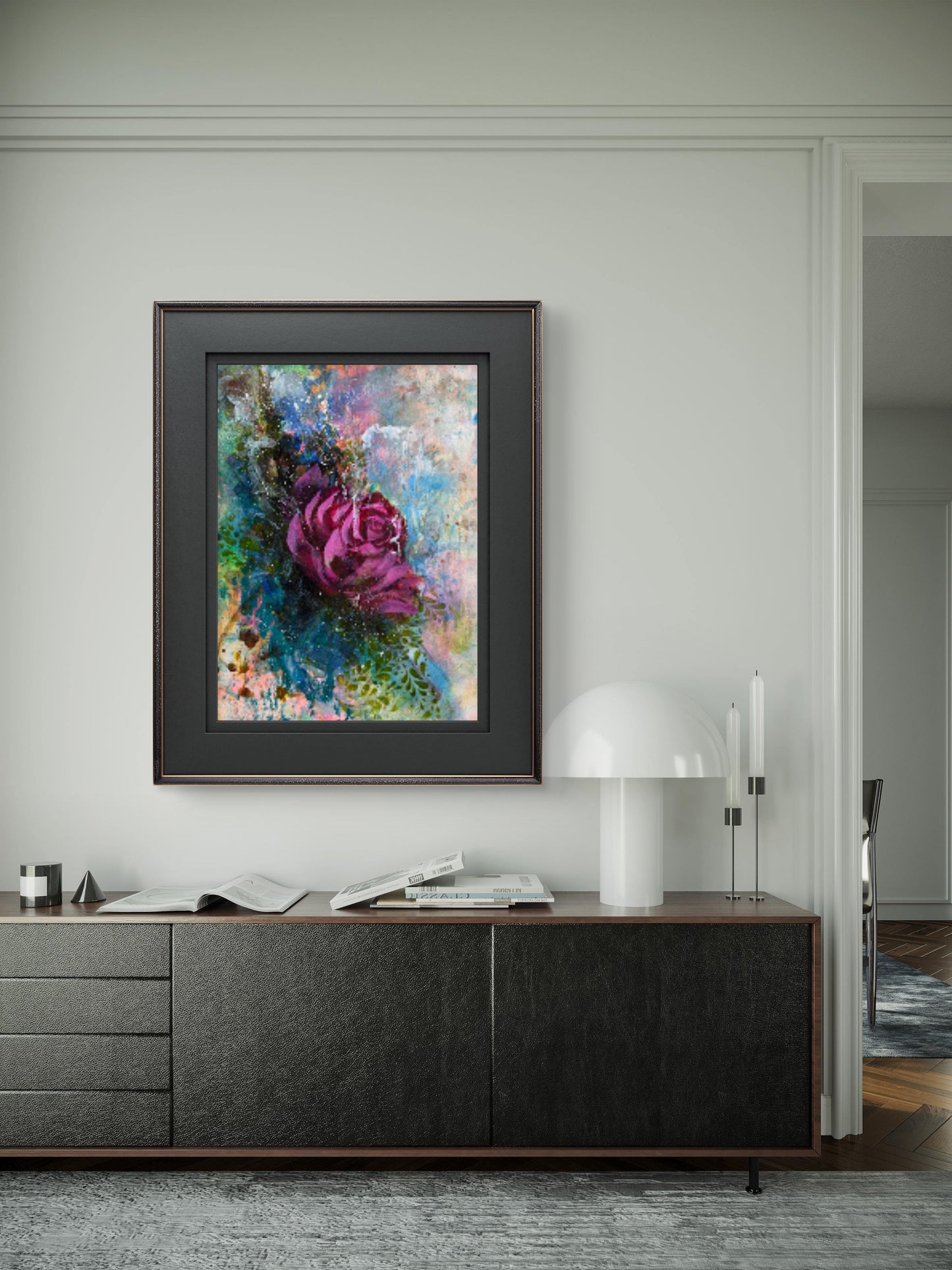 One Is Lonely | Original Abstract Floral Painting | 12 × 16