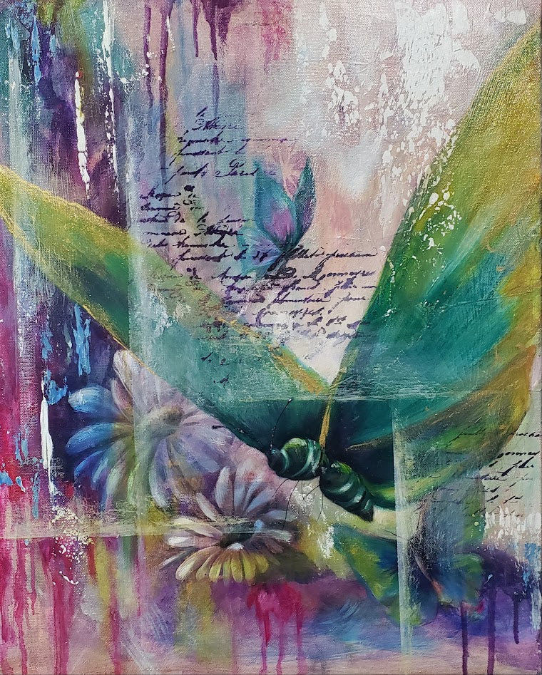BUTTERFLY DREAMS ORIGINAL BUTTERFLY ART/ MARGIE MONTANTE