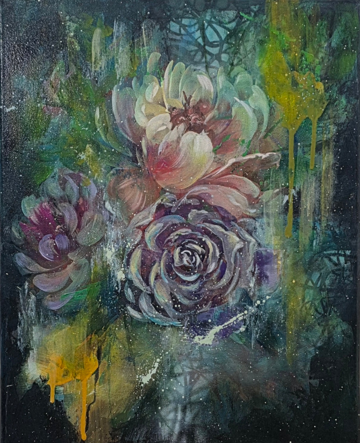 Essence of the Night | Original Floral Painting | 16 × 20