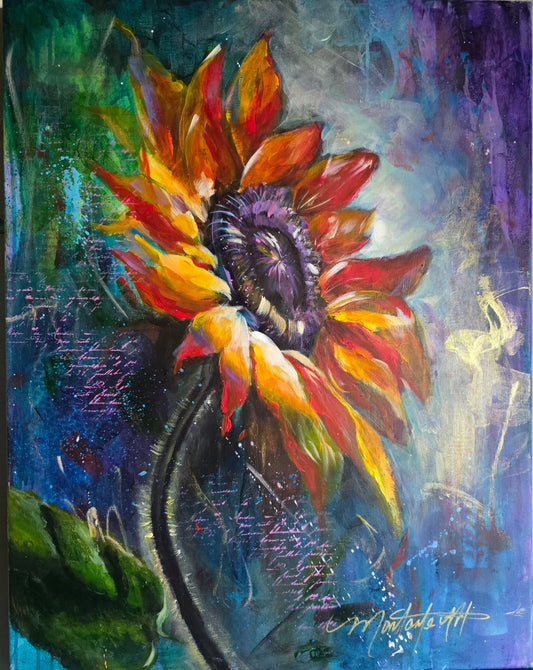 Sunflower Serenade | Original Sunflower Painting | 24×30 | Margie Montante