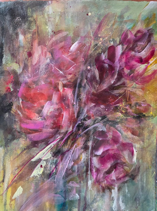 Beauty of Love | Original Floral Painting | Approx. 13 × 16½ | Margie Montante