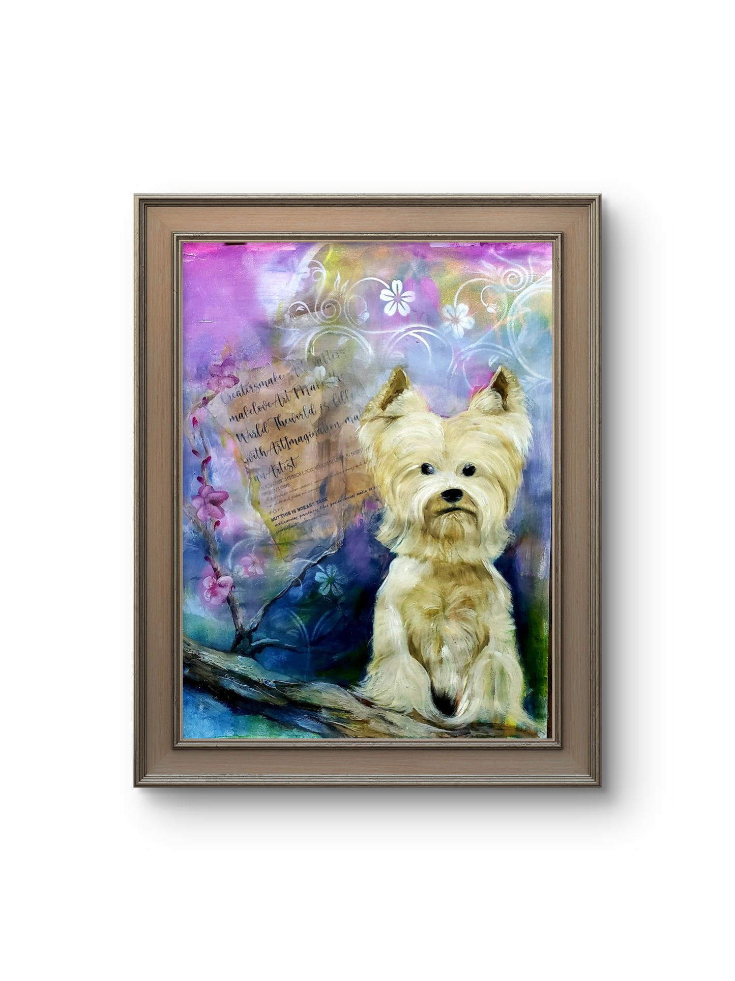 My Tiny Heart | Original Yorkie Painting | Margie Montante