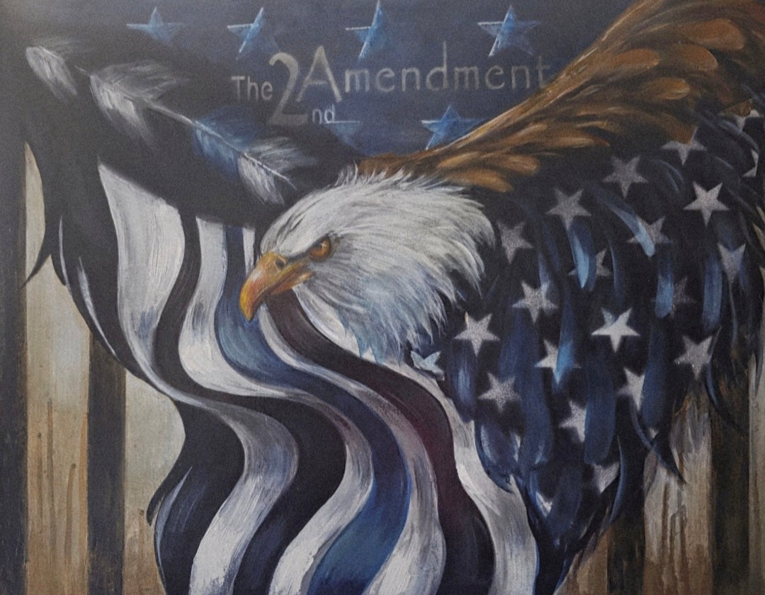 The 2nd Amendment | Original Patriotic Eagle Painting | Margie Montante