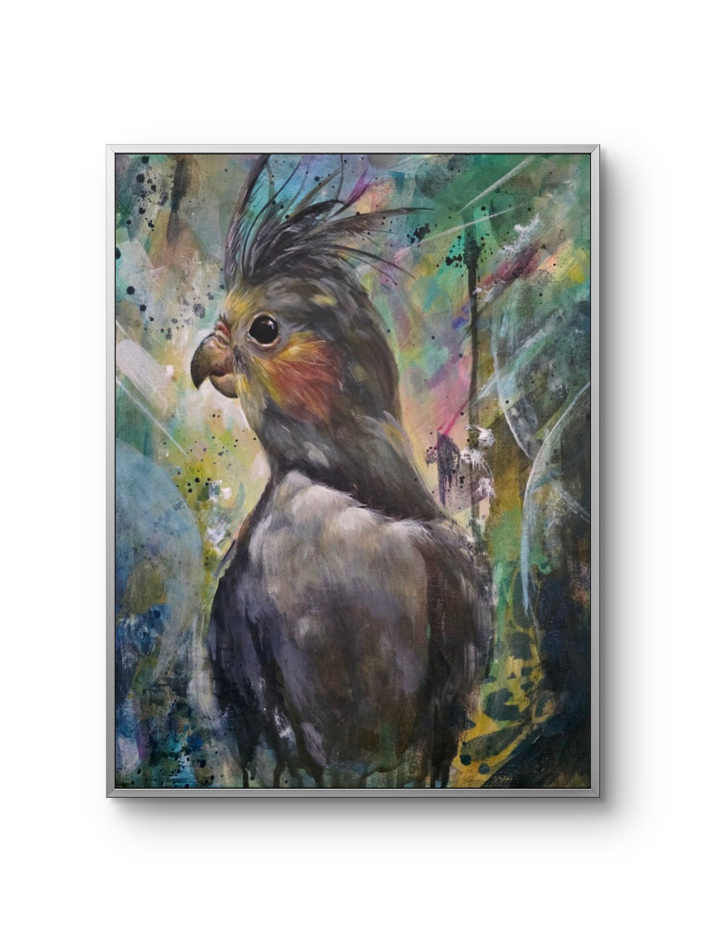 Cockatiel |12X16' Original Cockatiel Bird Painting | Margie Montante